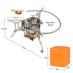 Foldable Portable Outdoor Three-Head Gas Stove Burner